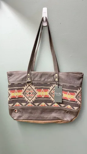 * Myra Bag Patterned Panel Small Tote