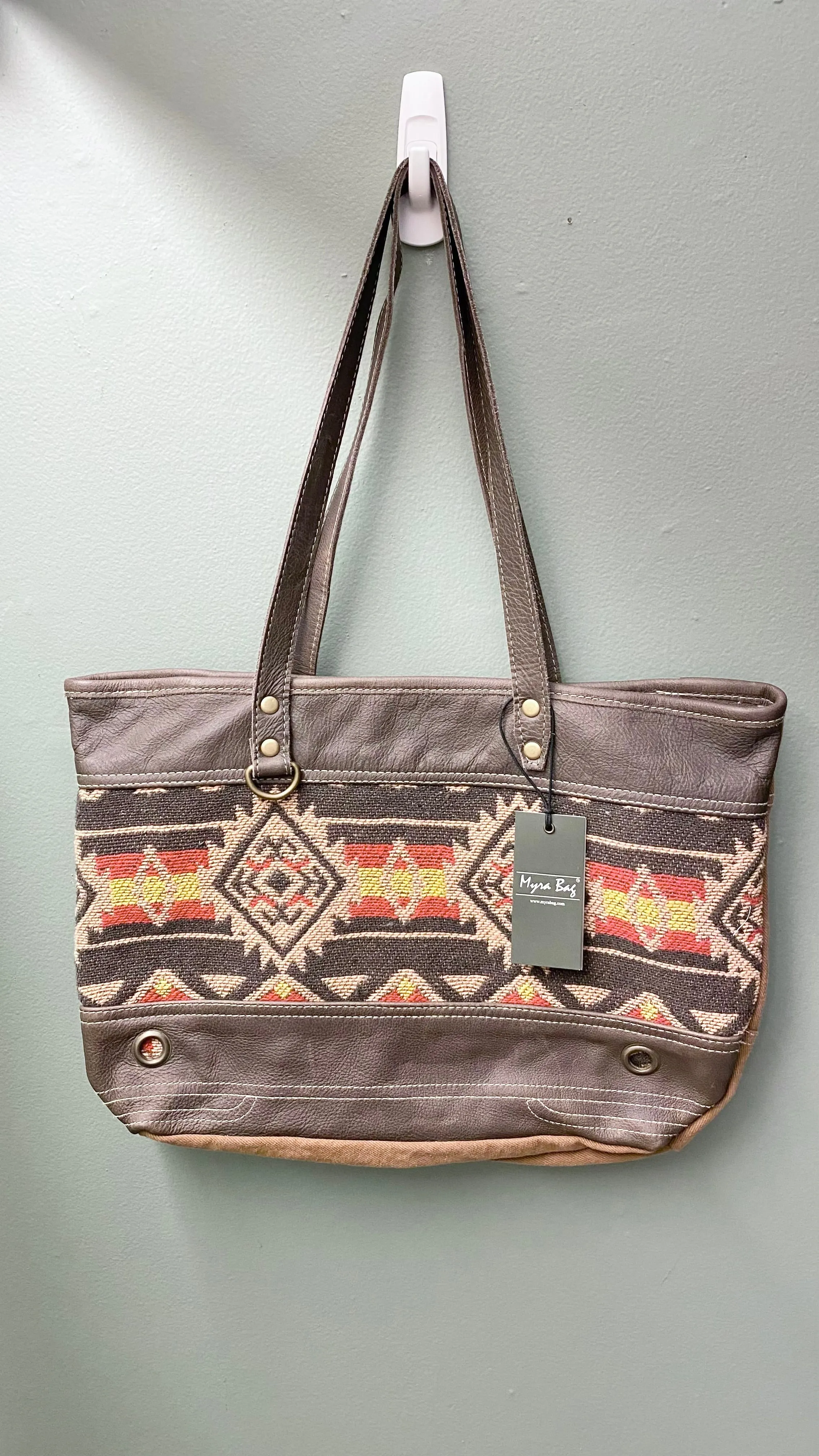 * Myra Bag Patterned Panel Small Tote