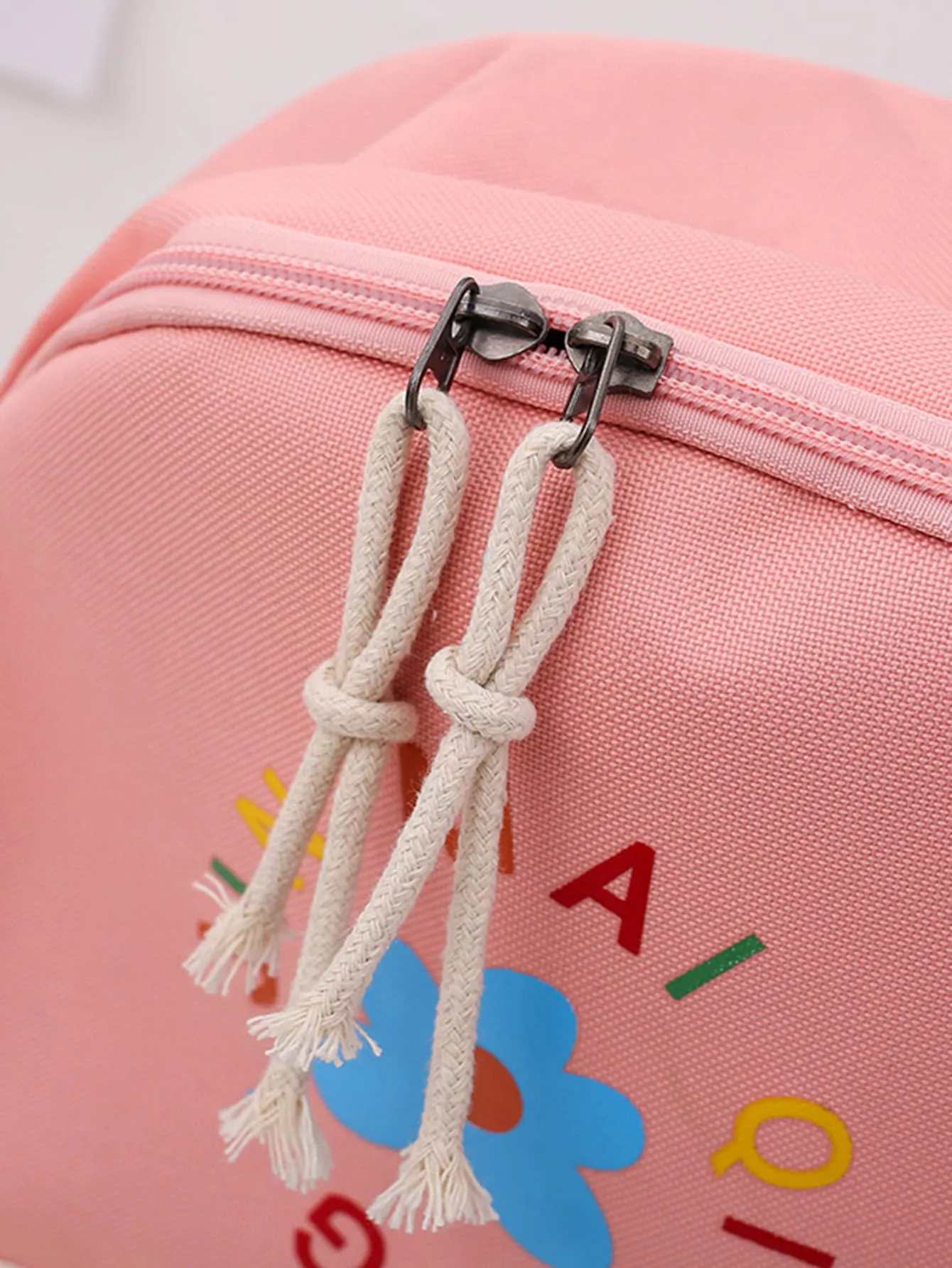 4pcs Letter Graphic Backpack Set