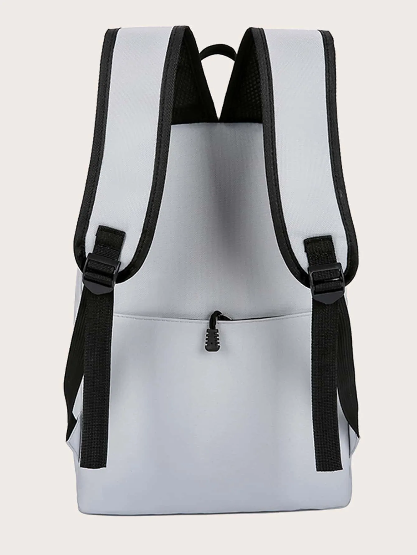 4pcs Release Buckle Front Backpack Set