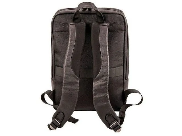 Adpel Torino Leather Laptop Backpack | Black