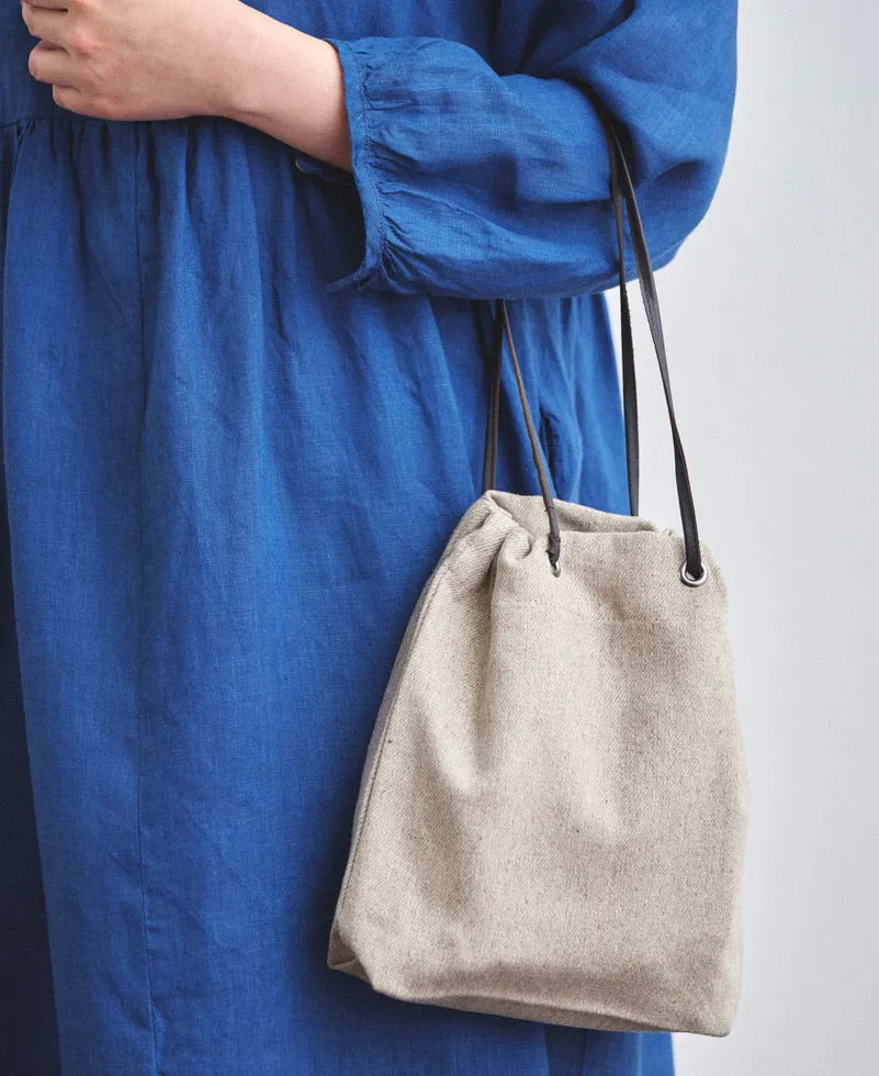 Aili Drawstring Bag: Natural