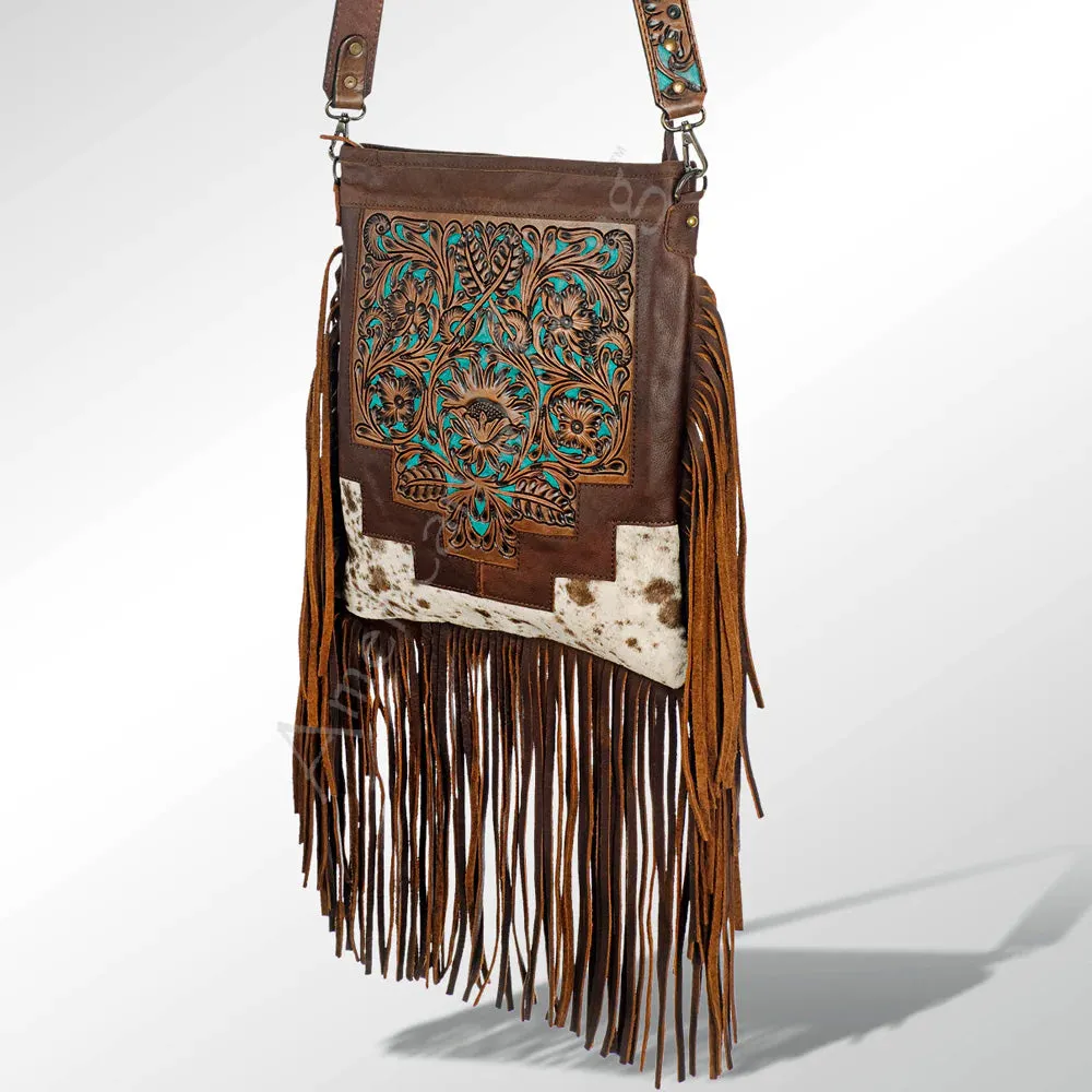 American Darling Leather And Cowhide Crossbody