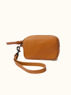 Amy Card Wallet/Wristlet in Cognac