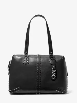 Astor Large Studded Leather Tote Bag