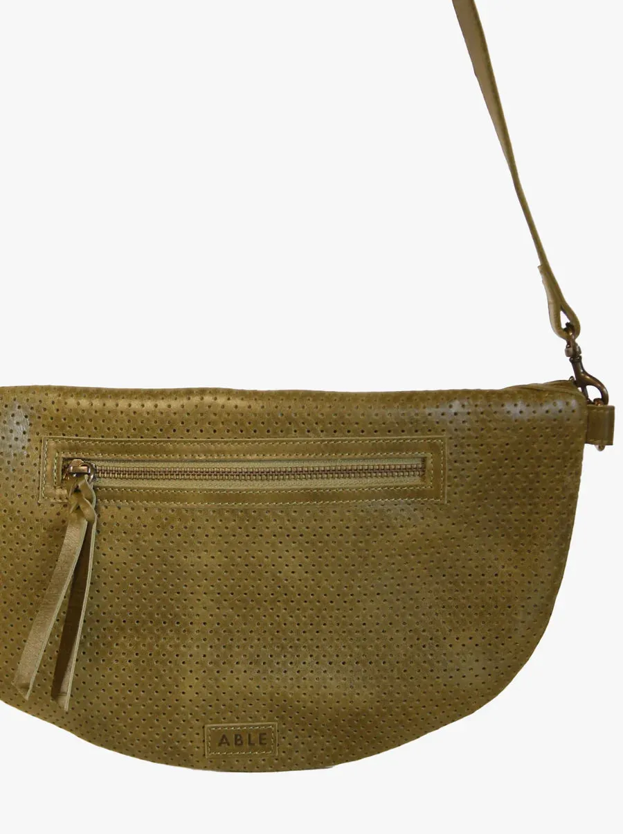 Berkeley Belt Bag in Perforated Moss