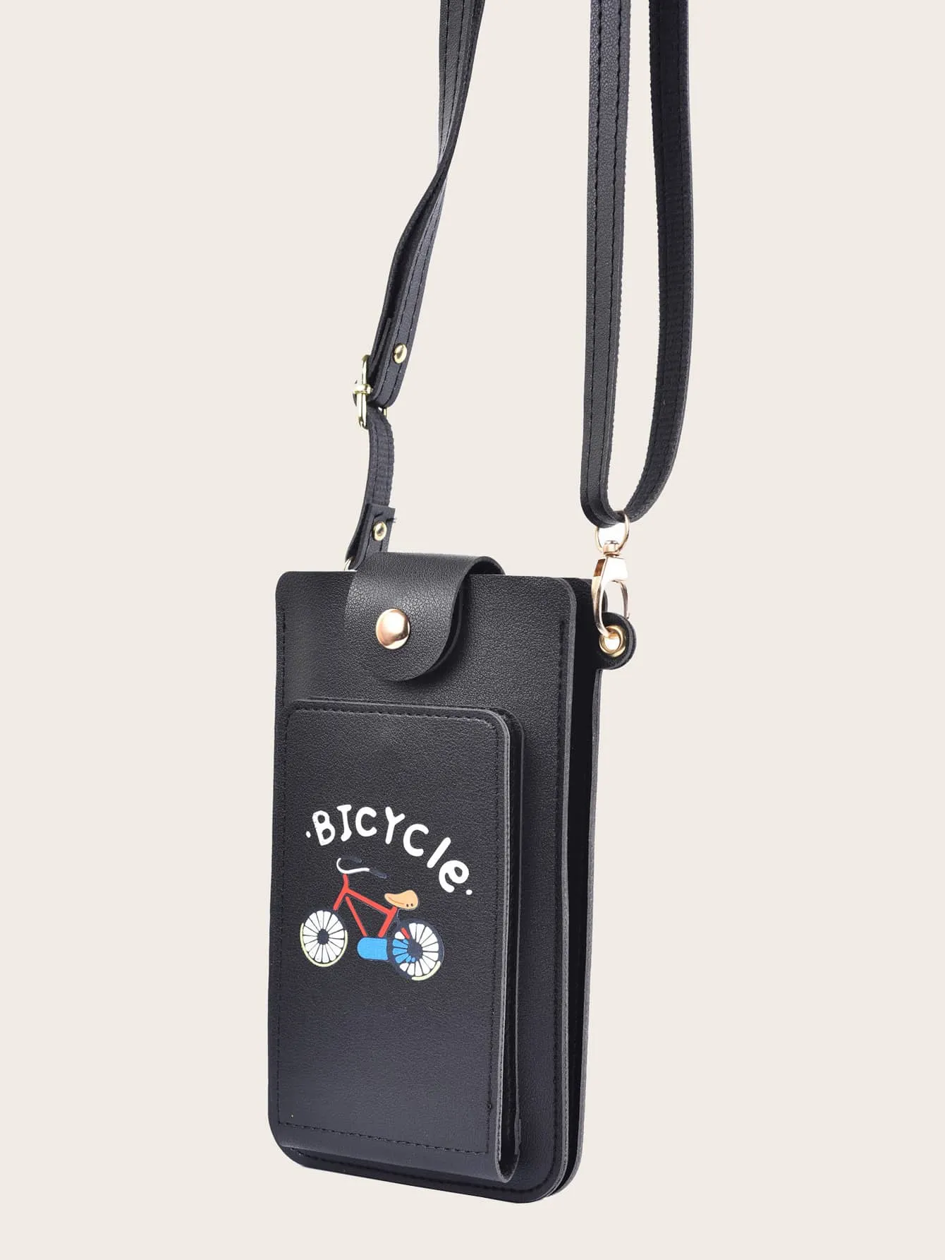 Bicycle Print Crossbody Bag