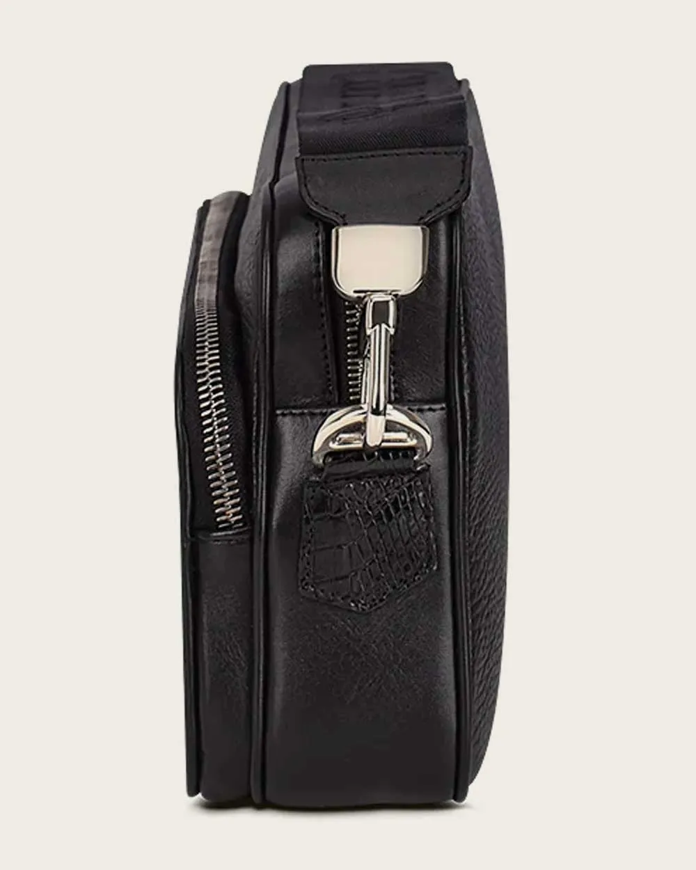 Black cayman shoulder bag