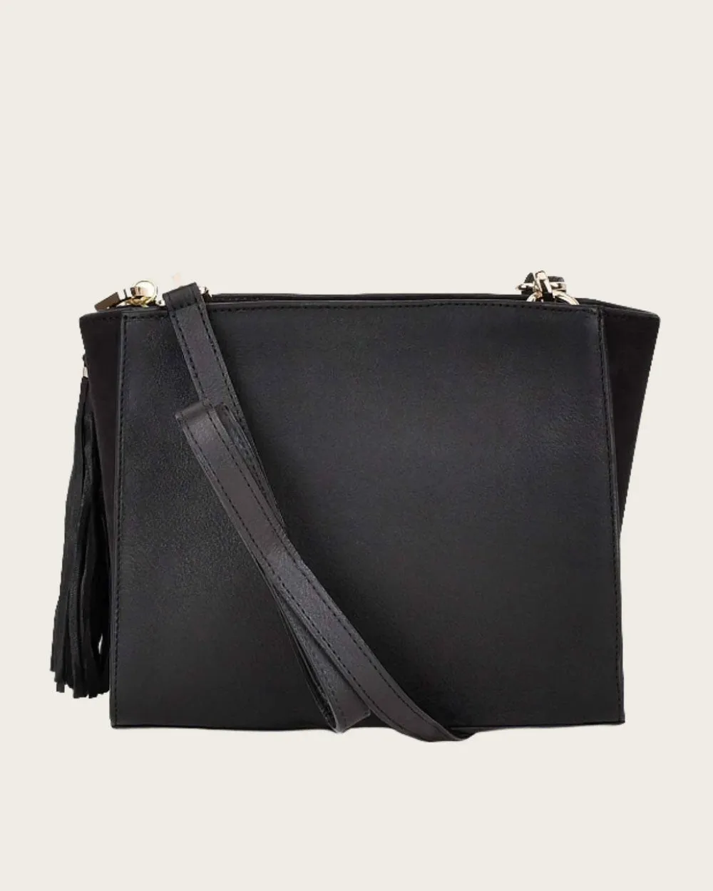 Black crossbody handbag