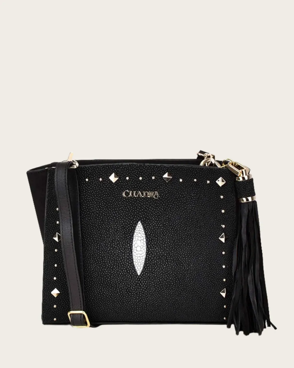 Black crossbody handbag