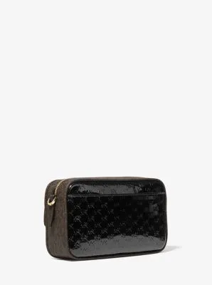 Bradshaw Medium Logo Embossed Patent Leather Camera Bag