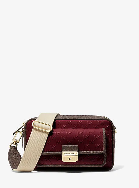 Bradshaw Medium Logo Embossed Patent Leather Camera Bag