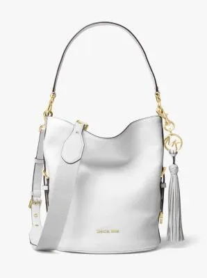 Brooke Medium Pebbled Leather Bucket Bag