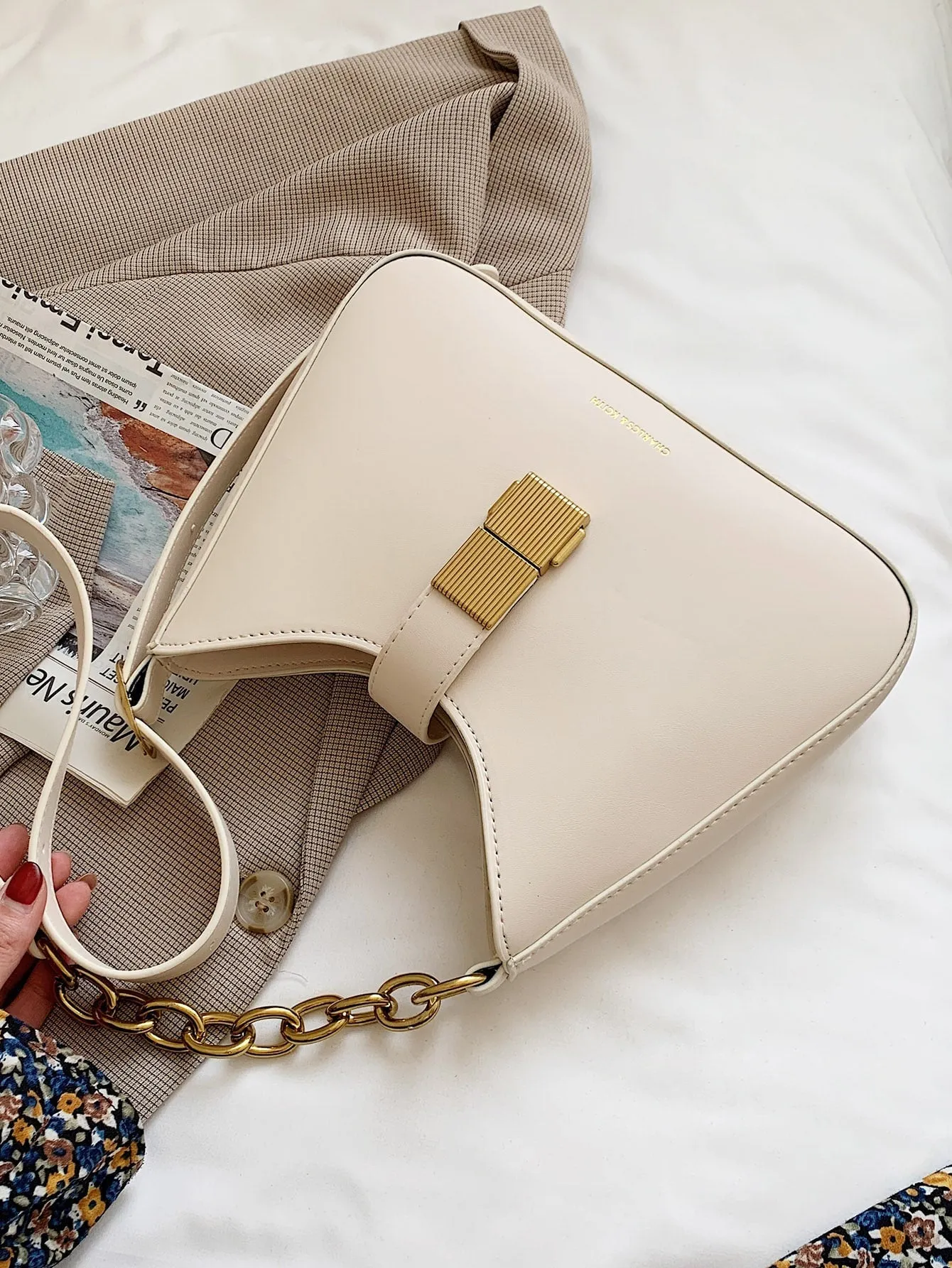 Buckle Strap Crossbody Bag