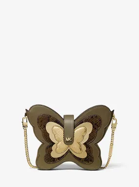 Butterfly Leather Crossbody Bag