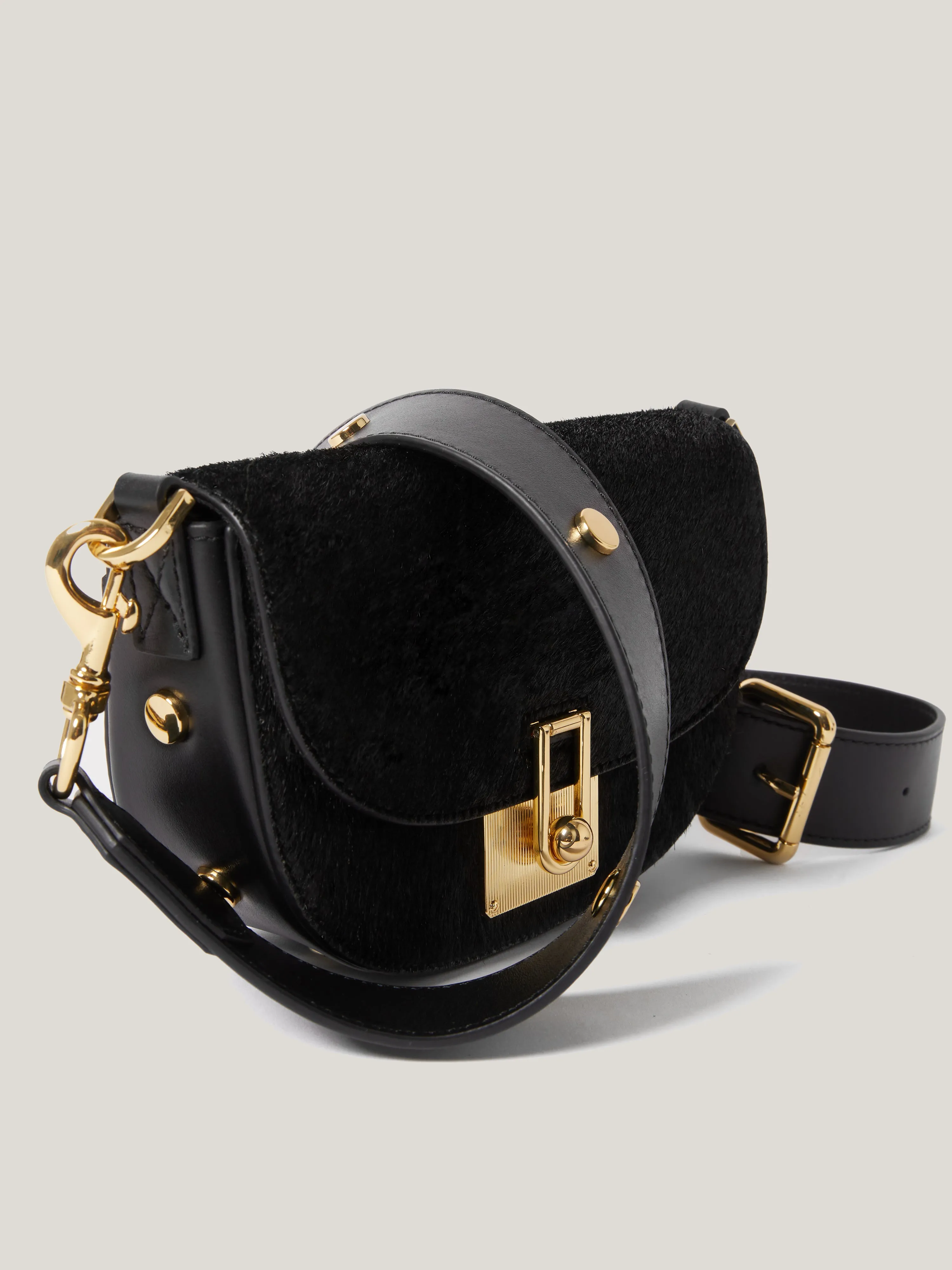 Calf Hair Denbigh Crossbody | Black