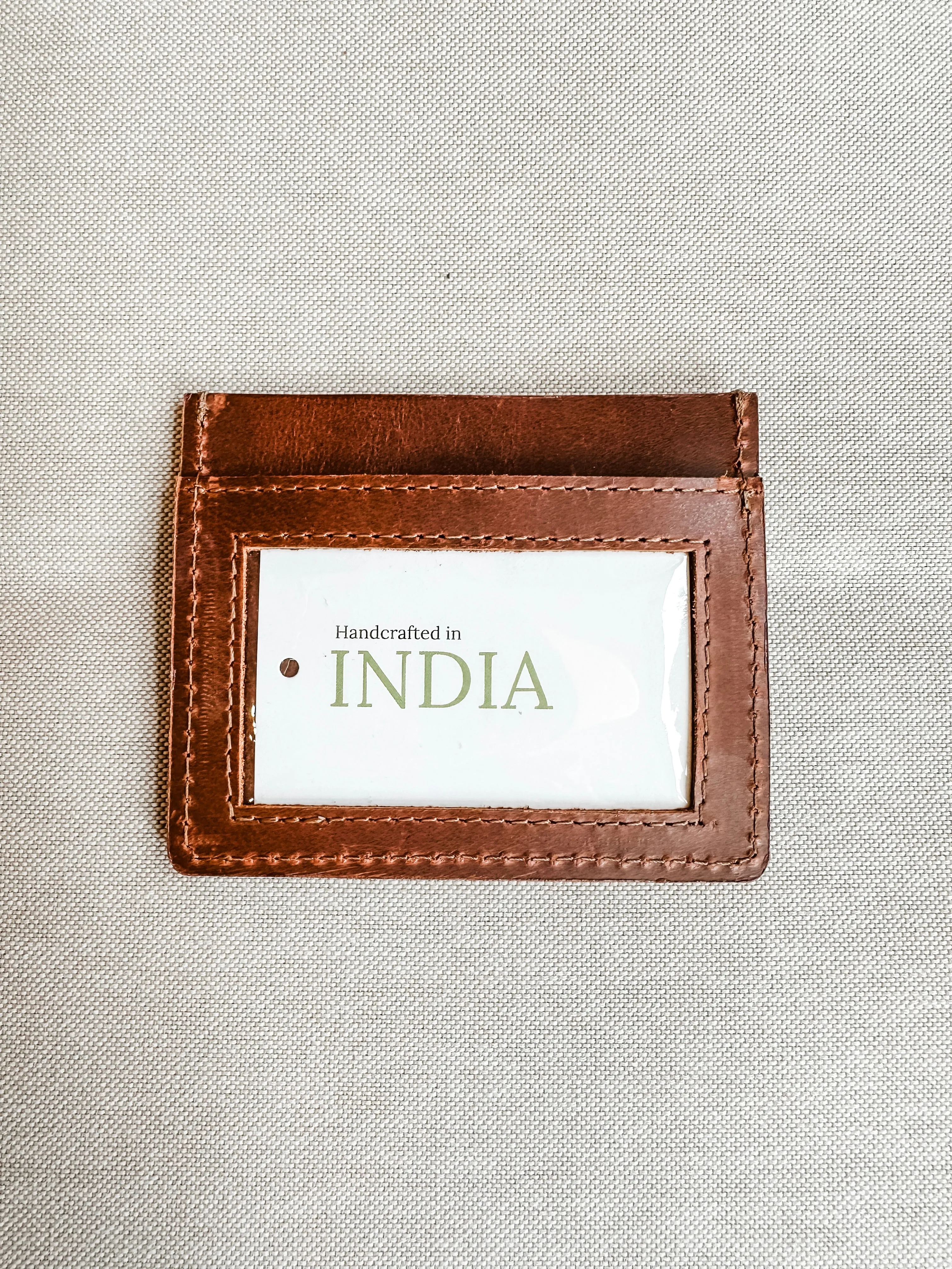 Card Wallet in Chestnut (India Collection)