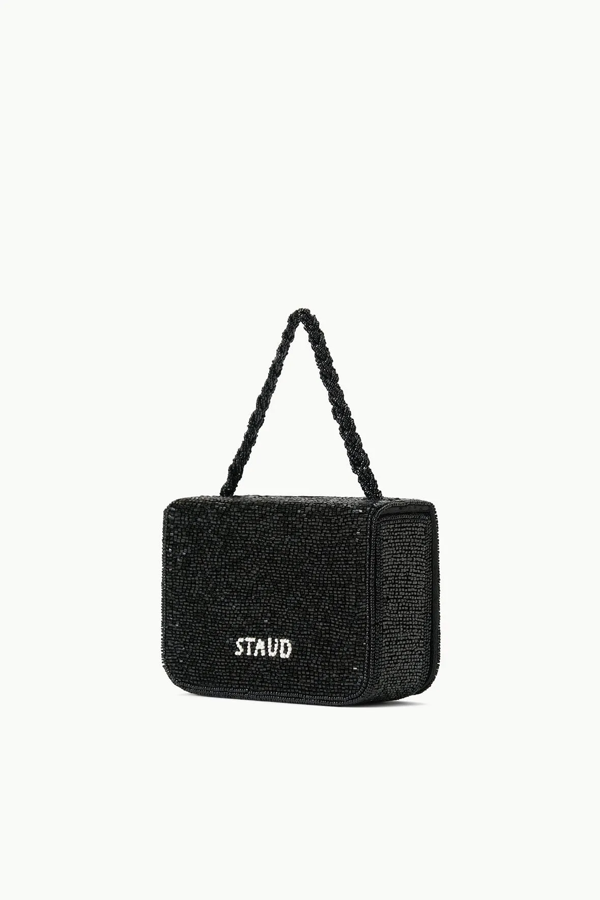 CARMEN BEADED BOX BAG | BLACK