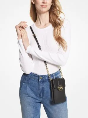 Carmen Small Faux Leather Phone Crossbody Bag