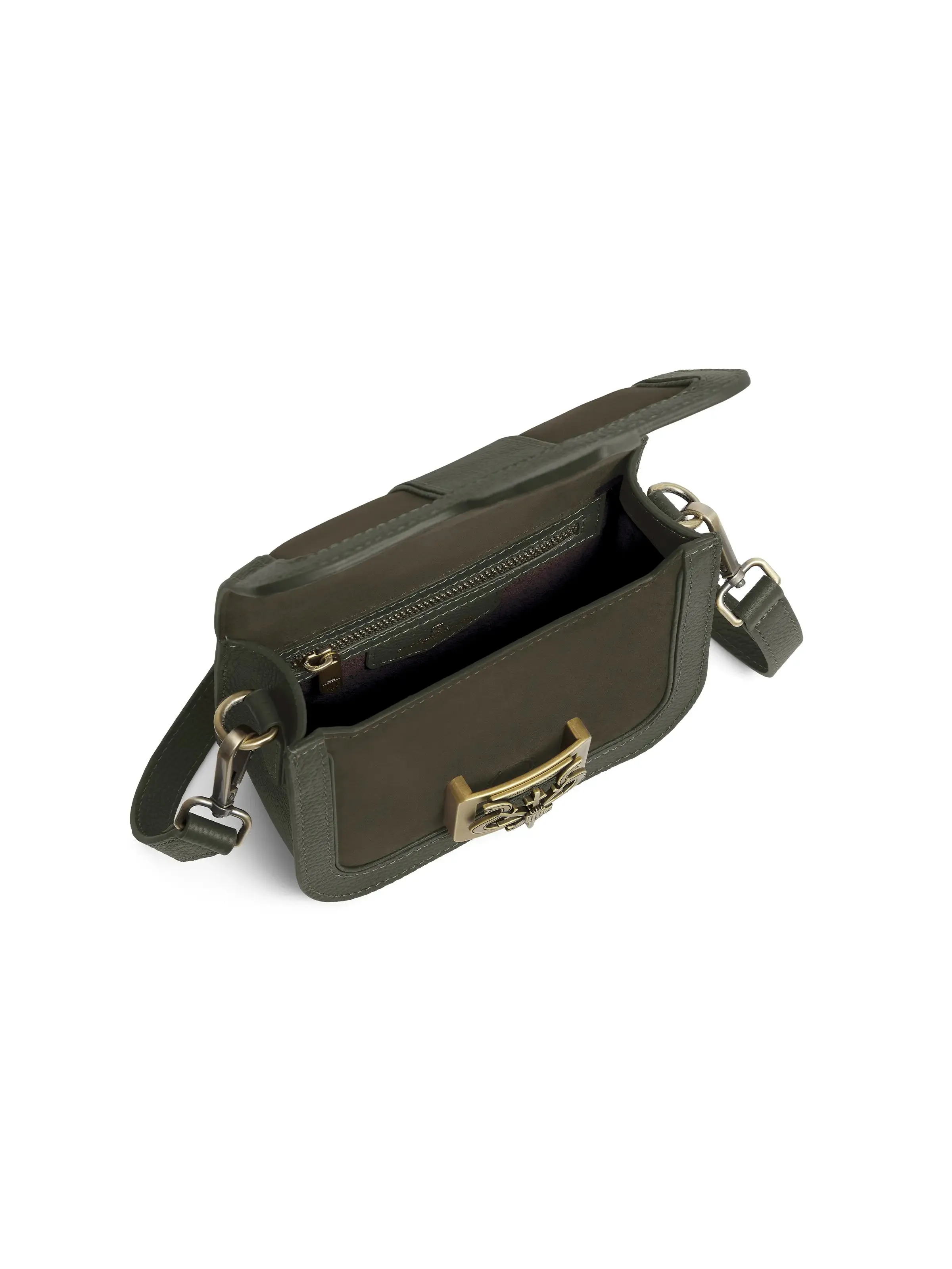 Clarence Handbag - Moss Green Suede