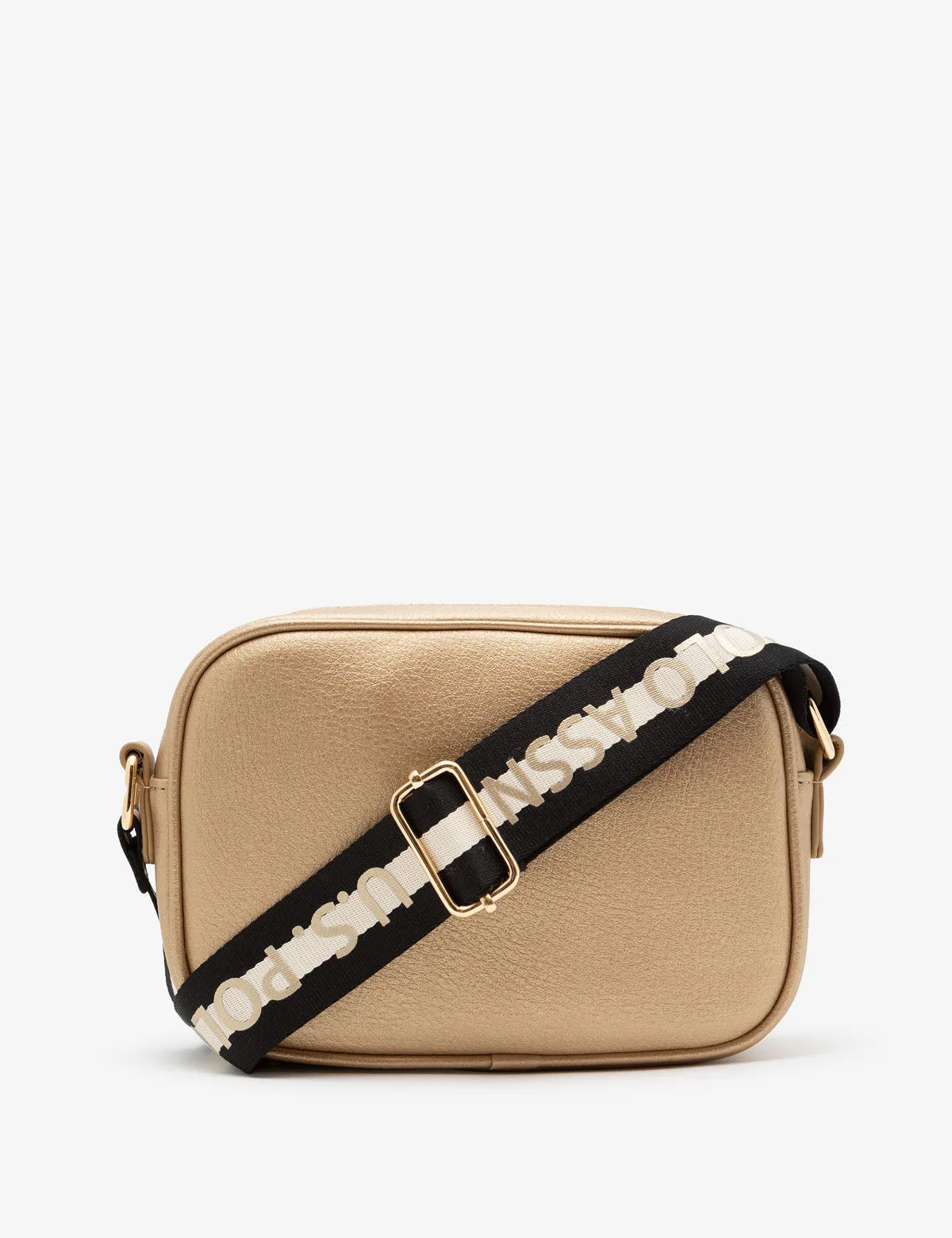 CLASSIC ZIP METALLIC CROSSBODY BAG