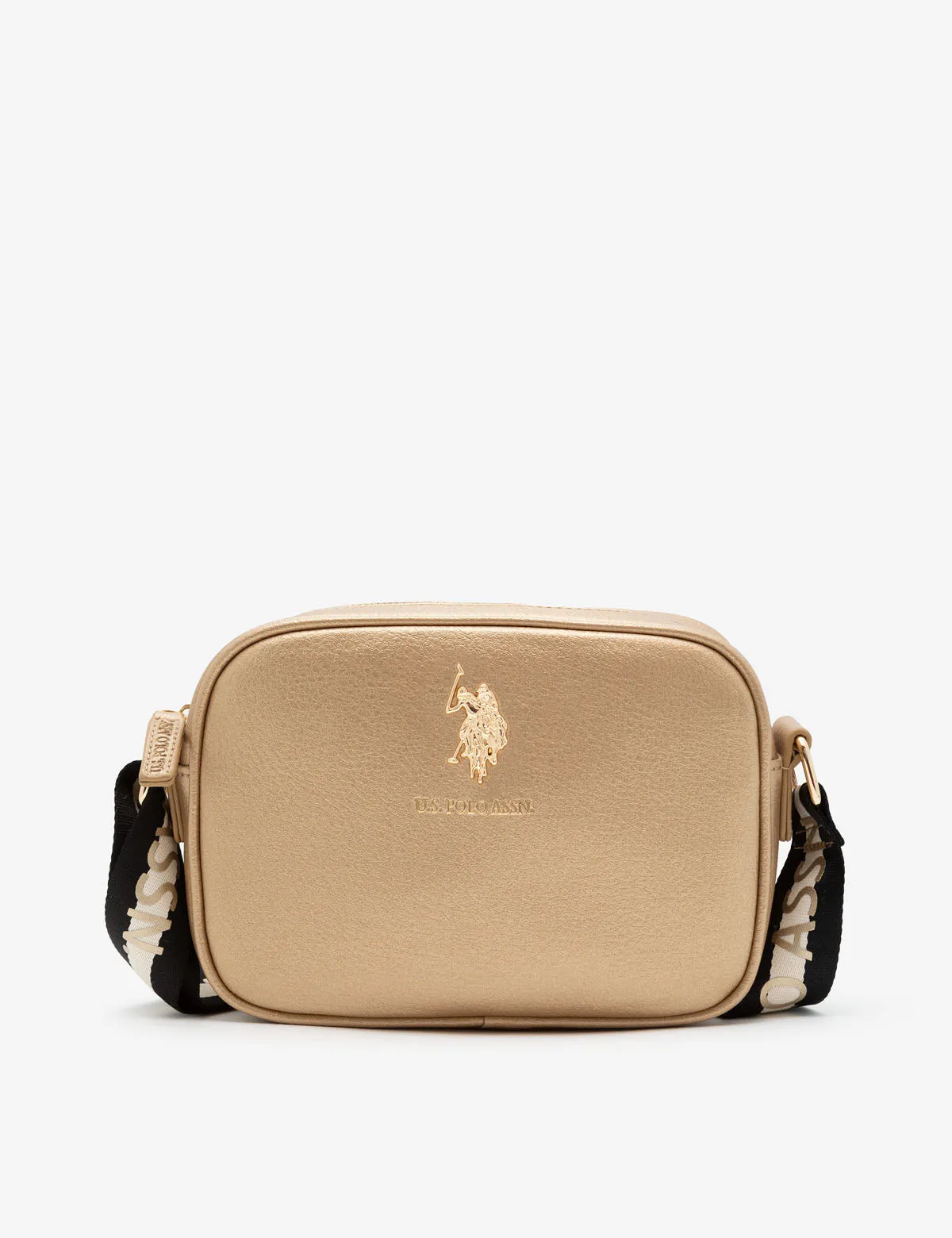 CLASSIC ZIP METALLIC CROSSBODY BAG