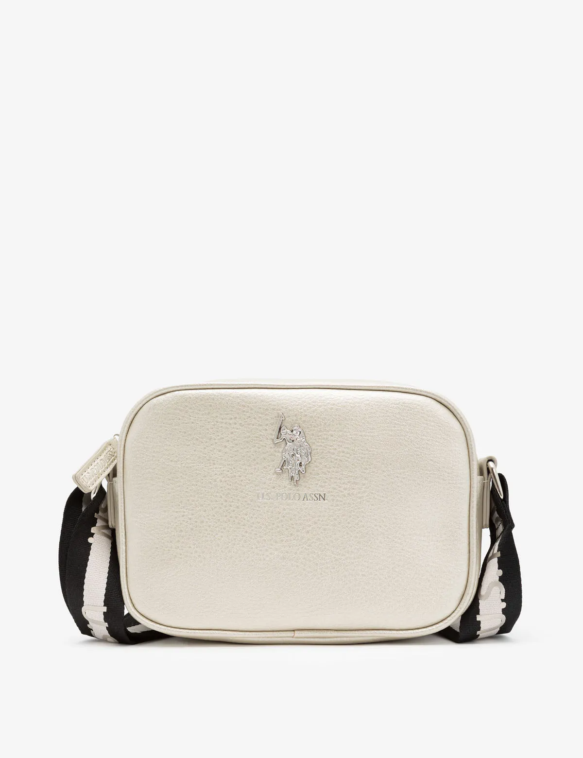 CLASSIC ZIP METALLIC CROSSBODY BAG