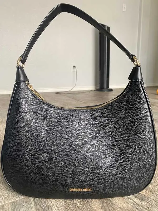 Cora Large Pebbled Leather Shoulder Bag