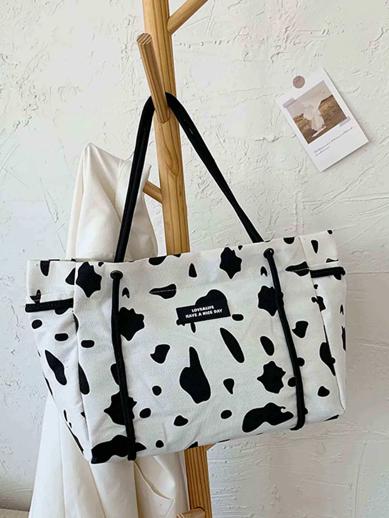 Cow Pattern Large Capacity Tote Bag