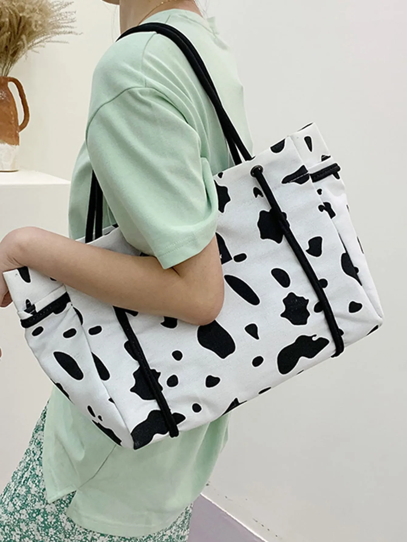 Cow Pattern Large Capacity Tote Bag