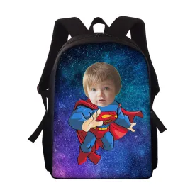 Custom Face Backpack Personalised Starry Sky School Bag for Students