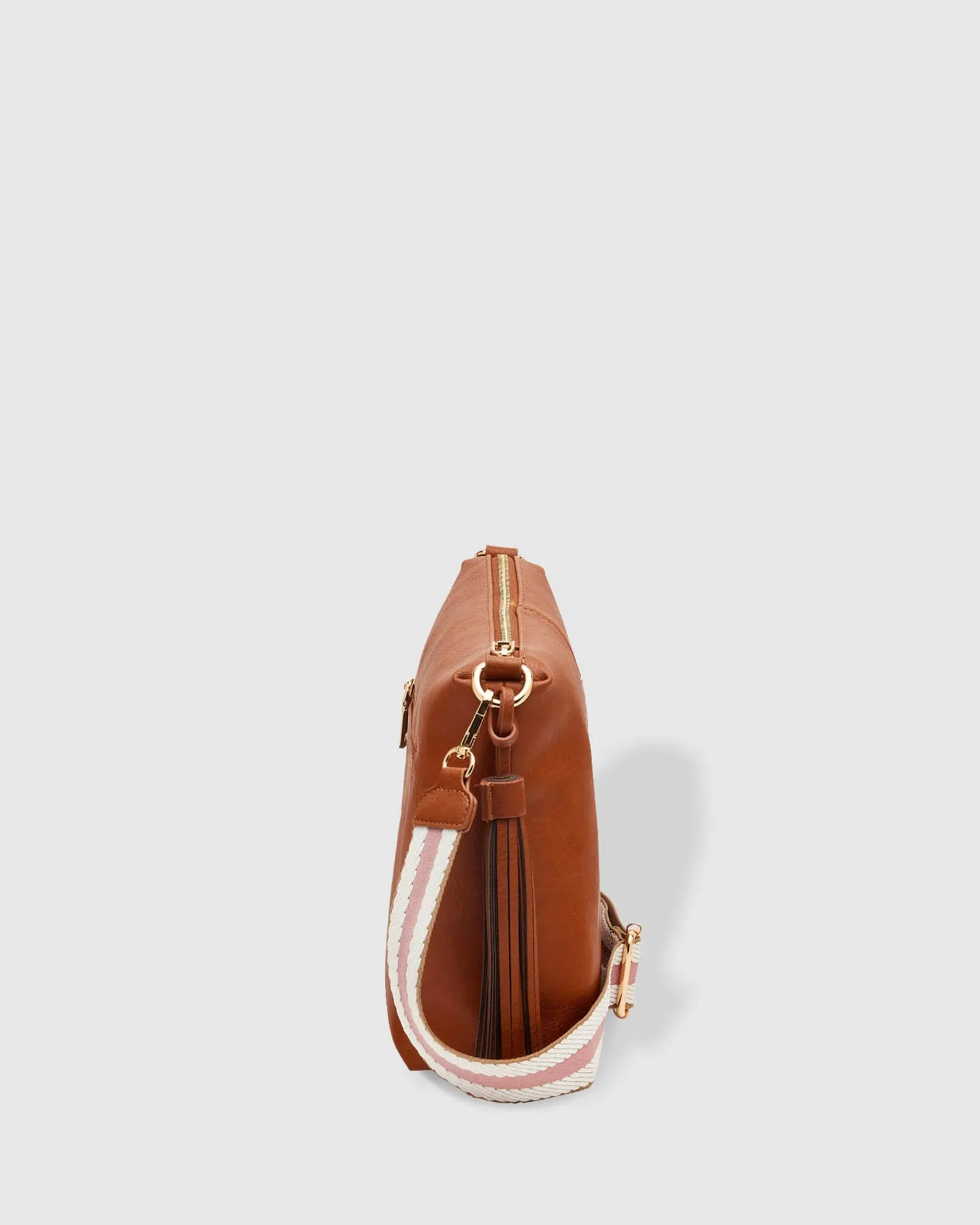 Daisy Stripe Crossbody Bag in Tan