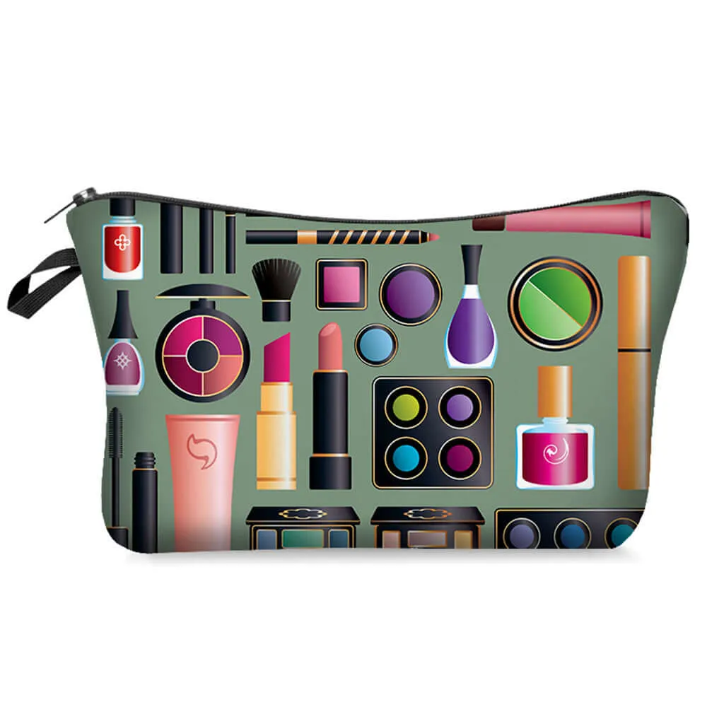 Digital Printing Makeup Cosmetics Series, Cosmetic Bag, Storage Bag, Cross-Border Best Seller