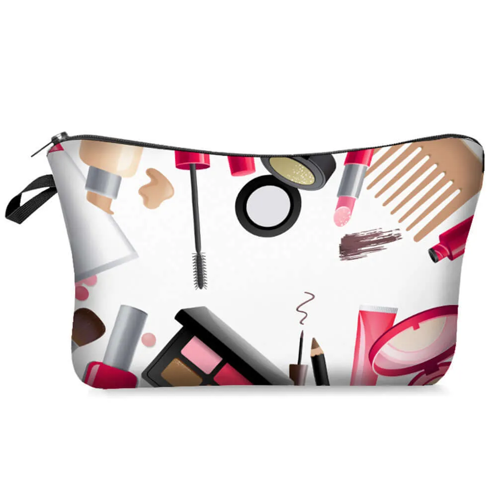 Digital Printing Makeup Cosmetics Series, Cosmetic Bag, Storage Bag, Cross-Border Best Seller