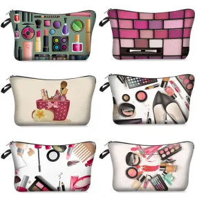 Digital Printing Makeup Cosmetics Series, Cosmetic Bag, Storage Bag, Cross-Border Best Seller