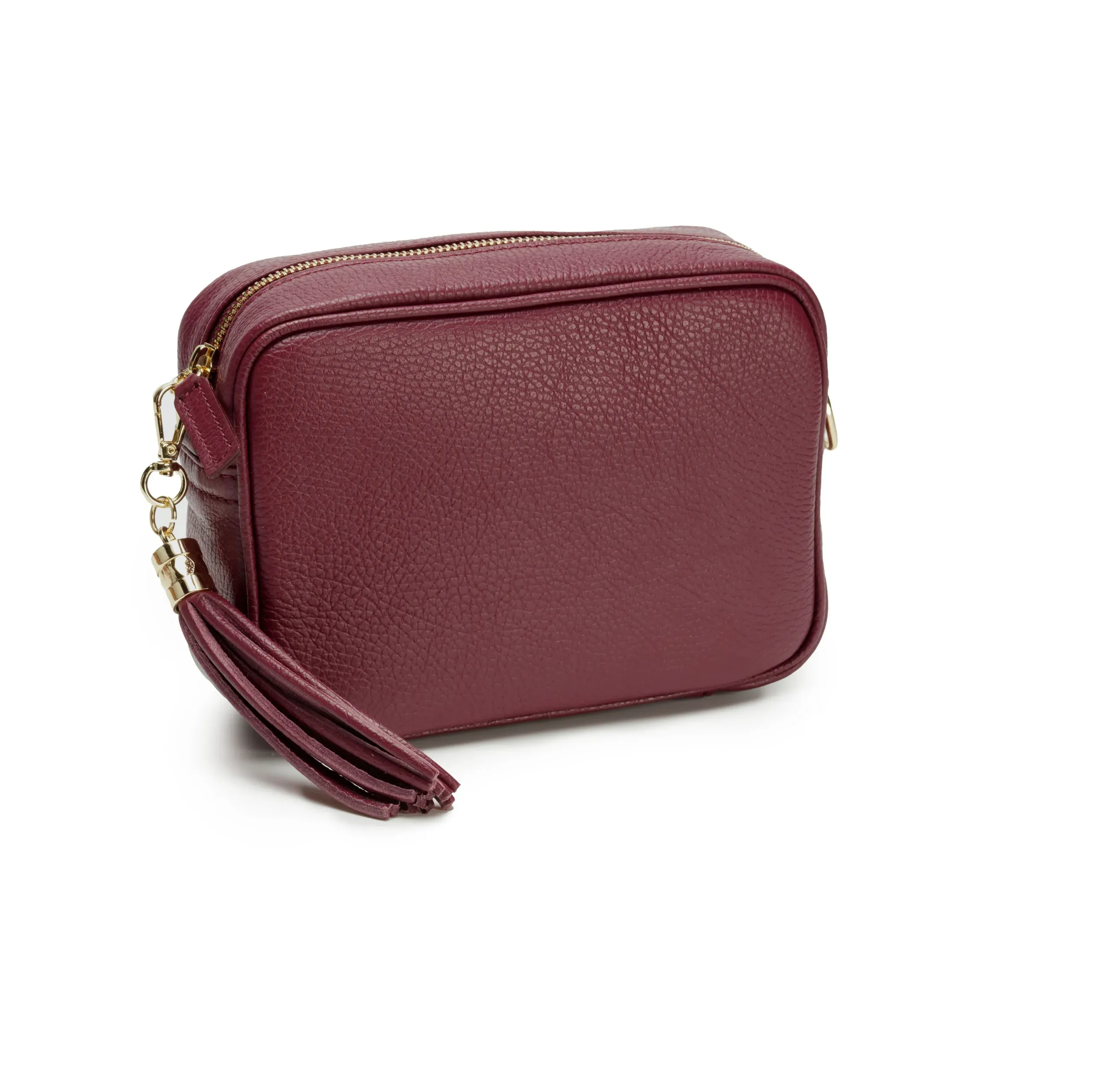 Elie Beaumont Wine Leather Crossbody Bag