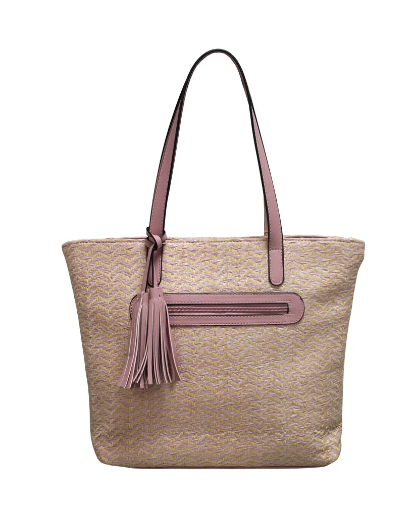 Envy Foxglove Stripe Canvas Tote Bag