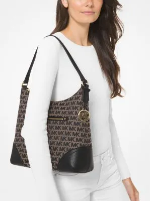 Fallon Large Logo Jacquard Shoulder Bag