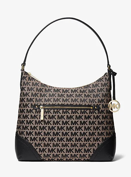 Fallon Large Logo Jacquard Shoulder Bag