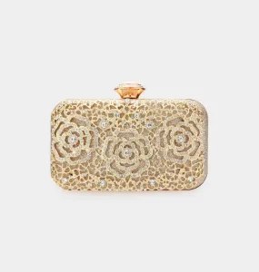 Floral Rhinestone Purse