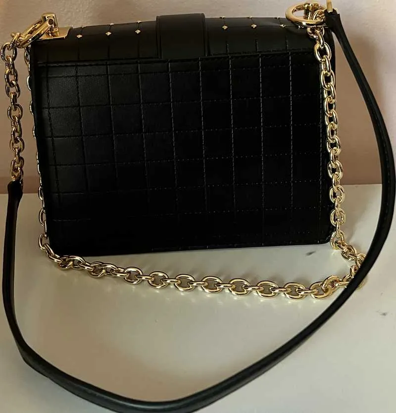 Greenwich Small Studded Quilted Faux Leather Crossbody Bag