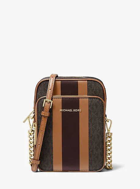 Jet Set Medium Logo Stripe Crossbody Bag