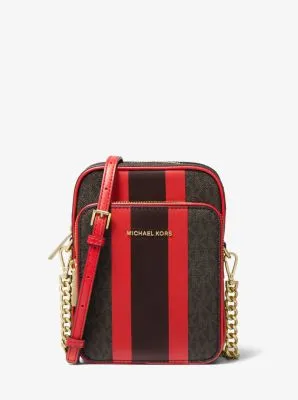 Jet Set Medium Logo Stripe Crossbody Bag