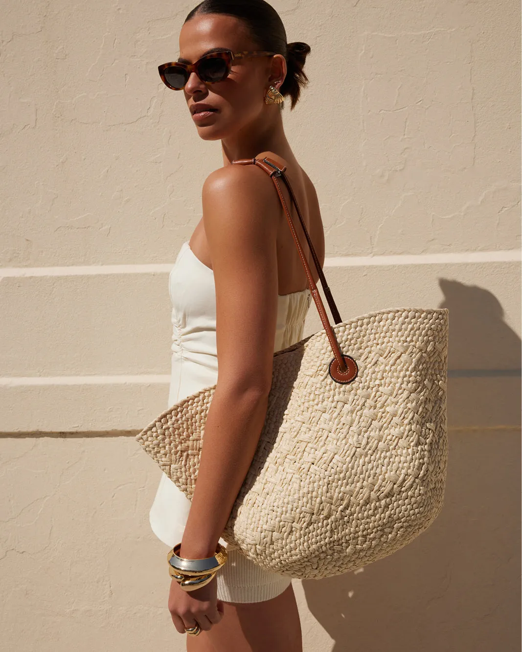 LAI TOTE BAG - NATURAL RAFFIA