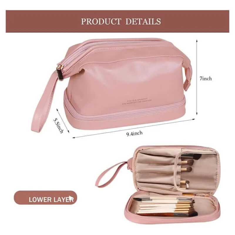 Large Capacity Cloud Double-Layer Cosmetic Bag