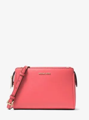 Leslie Medium Saffiano Leather Crossbody Bag