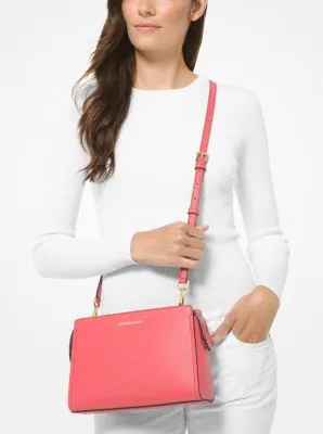 Leslie Medium Saffiano Leather Crossbody Bag