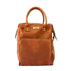 Mally Multipurpose Leather Backpack | Toffee