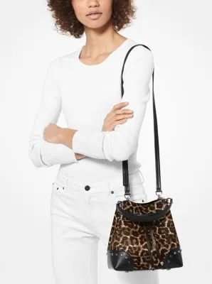 Mercer Gallery Small Leopard Calf Hair Shoulder Bag