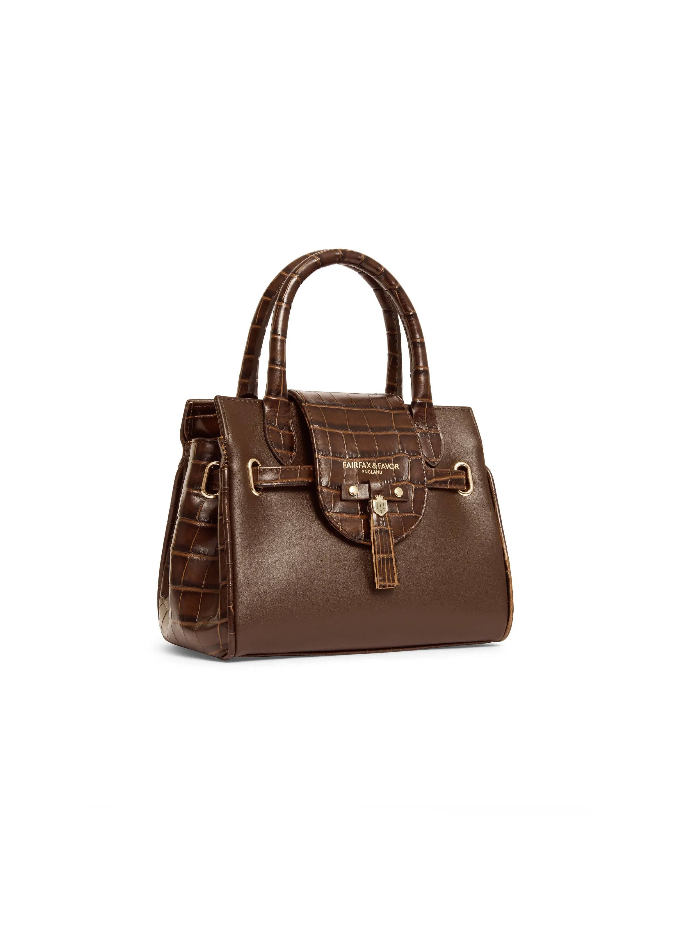 Mini Windsor Handbag - Mahogany Croc